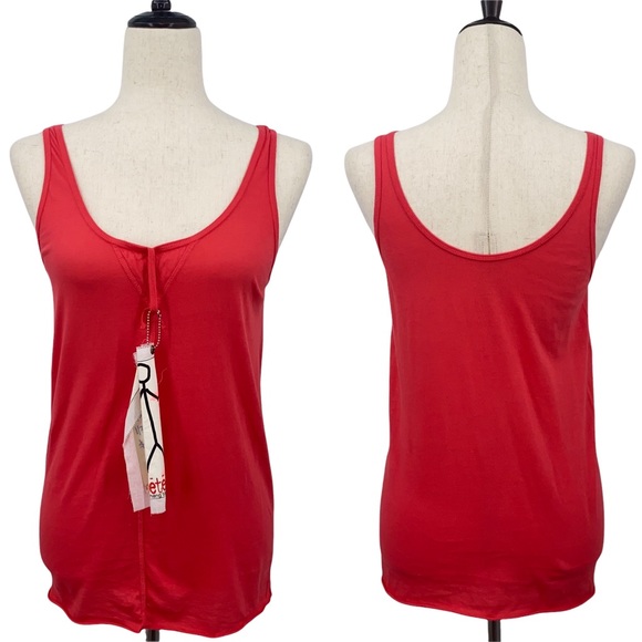 Johnny Was | Pete & Greta Hot Pink Pullover Jersey Scoop Neck Tank - Picture 1 of 12